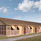 Ban’s houses for victims of the Nepal 2015 earthquake use wood as the main frame of the shelter. Bricks are used for the enclosure.